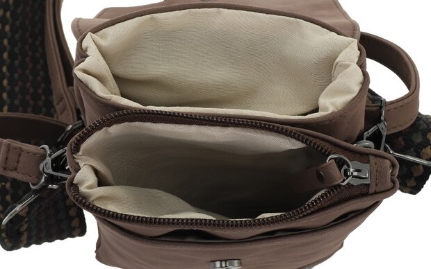 Bruin schouder en heuptasje sofia 