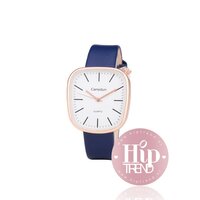 Horloge vierkant rosé blauw