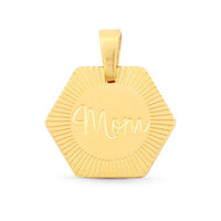 Bedel van stainless steel (RVS) Mom goudkleurig