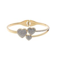 Stainless steel armband hart goudkleurig