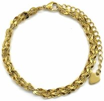 Stalen verstelbare goudkleurige armband Fenna