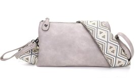 Het handigste tasje ooit met smalle & brede band grijs