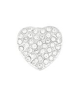 Button cover hart zilver