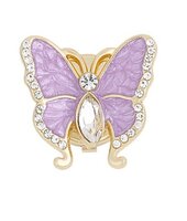 Button cover vlinder paars