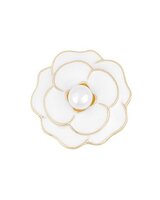 Button cover wildflower wit