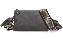 Het handigste tasje ooit met smalle & brede band donker grijs