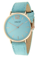 Ernest horloge rosé licht blauw