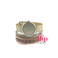 Armbanden set taupe / beige