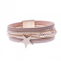 Armband star roze