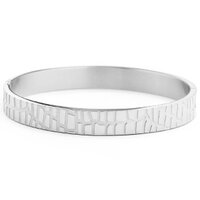 Stainless steel armband crocodillenprint