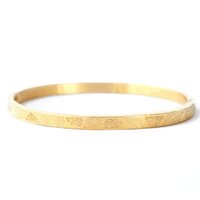 Stainless steel armband tropical leaf goud kleurig